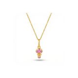 makeitbylove Sultan El Yapımı Pembe Topaz Kolye, Sevgi, Aşk ve Huzur Sembolü, Gümüş Antik Takı, Hediye