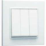 Makel Karea Üçlü 3 Tuşlu 1+3 Beyaz Anahtar