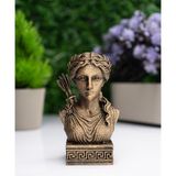 Makerpax Artemis Büst Figür – Antik Yunan Mitolojisi Dekoratif Heykel - 12CM