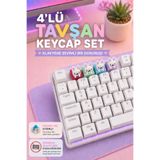 Makerpax Tavşan Keycaps 5'li Set - Cherry MX Uyumlu Mekanik Klavye Tuş Takımı