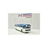 Maket 25 cm 1/43 ölçek mavi metal MERCEDES BENZ O302 OTOBÜS MAKETİ
