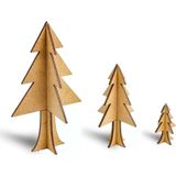 Maket 3 Lü Çam Ağacı Ahşap Maket 3D Ahşap Boyama Maketi Naturel Ahşap Boyama 3 Lü Çam Ağacı Boyama
