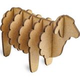 Maket 3D Ahşap Maket Kuzu Ahşap Boyama Maketi Naturel Ahşap Boyama Kuzu Eğitici Oyuncak Kuzu Boyama