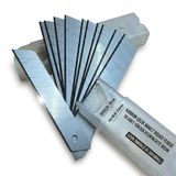 Maket Bıçağı Yedek Ağzı, Karbon Çelik, 18mm Genişlik, 0.5mm Kalınlık, 3 Aşamalı Bilenmiş Kenar, 10'lu Paket