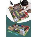 Maket Çocuklar Için Ev Şehir Aktivite Oyun Alanı - Aile Çocuk Etkinliği Oyuncağı