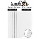 Maket Kartonu Beyaz Fotoblok 5 mm 25x35 cm 5 Adet Hobi Sanat Okul Köpüklü Straforlu Maket Kartonu Maket Yapımı