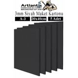 Maket Kartonu Siyah Fotoblok 3 mm A5 15x20 cm 5 Adet Hobi Sanat Okul Köpüklü Straforlu Maket Kartonu Maket Yapımı