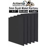 Maket Kartonu Siyah Fotoblok 5 Mm A3 30X40 Cm 5 Adet Hobi Sanat Okul Köpüklü Straforlu Maket Kartonu Maket Yapımı Vitrin
