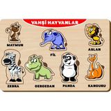 Maketçiniz Ahşap Bul Tak Eğitici Vahşi Hayvanlar