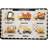 MAKETÇİNİZ Ahşap Bul Tak Eğitici Yapboz İş Makinaları