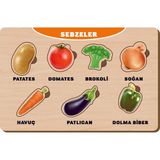 Maketçiniz Ahşap Bul Tak Eğitici Yapboz Sebzeler