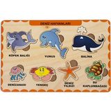 Maketçiniz Ahşap Deniz Hayvanları Yapboz