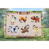 Maketçiniz Ahşap+Eva Eğitici Bul Tak Puzzle Çiftlik Hayvanları Montessori Zeka ve Motor Beceri Geliştirici Oyuncak
