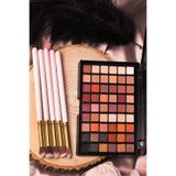 Makeuptime 54'lü Far Paleti Ve 5'li Far Fırça Seti 2'si 1 Arada Makyaj Seti