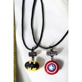 MakeWell Batman ve Kaptan Amerika Tasarımlı Best Friends 2li Genç ve Çocuklar İçin Kolye