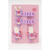 MakeWell Kuromi My Melodi Cinnammaroll Tasarımlı Lastik ve Yon Toka Seti