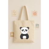 Maki Craft Kawaii Stil Sevimli Panda Baskılı Bez Çanta
