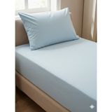 Maki Home %100 Pamuklu Buz Mavisi 90X190+50X70 cm Tek Kişilik Lastikli Çarşaf Takımı - 90 x 190