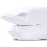 Maki Home 2 Adet Beyaz 50 x 70 cm Fermuarlı Sıvı Geçirmez Yastık Koruyucu Kılıf Alez