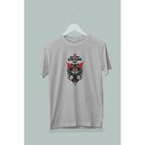 Maki Home Kadın Erkek Unisex Yetişkin Make Turks Gokturk Again Iıı Baskılı Beyaz Gri Tshirt - XL