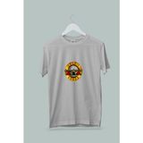 Maki Home Kaliteli Penye Kadın Erkek Unisex Yetişkin Baskılı Beyaz Gri Siyah Tshirt Guns N Roses - 2XL