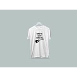 Maki Home Kaliteli Penye Kadın Erkek Unisex Yetişkin Baskılı Beyaz Gri Tshirt Rock N Roll Tişört Beyaz - XL