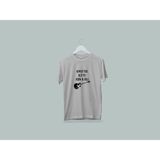 Maki Home Kaliteli Penye Kadın Erkek Unisex Yetişkin Baskılı Beyaz Gri Tshirt Rock N Roll Tişört Beyaz