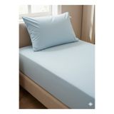 Maki Home Makiteks %100 Pamuklu Buz Mavisi 90x190+50x70 cm tek kişilik lastikli çarşaf takımı
