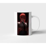 Makima Chainsaw Man Anime Tasarım Kupa - Hediyelik Kupa - Baskılı Kupa - 001 - Beyaz - 300 ml