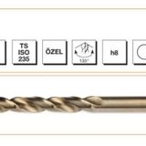 Makina Takım HSSE DIN 338 RN Altın Seri Matkap Ucu 2.5 mm - MTE B00005000250