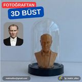 Makinafleo Fanuslu Mustafa Kemal Atatürk Büst Figürü (10CM)