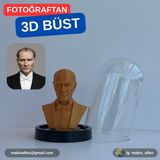 Makinafleo Fanuslu Mustafa Kemal Atatürk Büst Figürü (8cm)