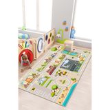 Makinede Yıkanabilir Kaymaz Taban Leke Tutmaz Yol Desenli Çocuk Odası Halısı Oyun Halısı - Bej - 60 x 400 cm