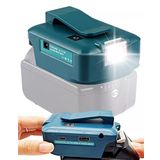 Makita Pil için USB Adaptörü,Telefon Tipi C Şarj Cihazı Hızlı Şarj için,LED Çalışma Işığı ile Makita Pil için Değiştirme,18V to12V Step Down