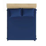 Makiteks %100 Pamuklu Lacivert 200x200+2*(50x70) Battal Boy Lastikli Çarşaf Takımı