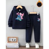 Makiteks Kışlık Kız Çocuk Eşofman Takımı 5 6 7 8 9 10 11 12 Yaş Lilo Stitch - 7 - 8 Yaş - 00 Lacivert
