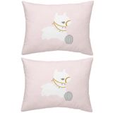 Makiteks Lama Pembe 2 Adet 50x70 cm %100 Pamuk Yastık Kılıfı