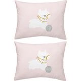 Makiteks Pamuk 57 Tel Dokuma Makiteks 2’li 50X70 Yastık Kılıfı - Pembe