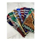 Makkam Home 70x110 Boyutlarında Farklı Renklerde Kadife Şipinger Seccadeler, 380-400 Gr Ağırlık (Mavi)