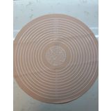 MAKKAM HOME | Silikon Pişirme Pasta Mat Seti, Ölçülerle Hamur Açma Seti Silikon Yapışmaz Mat, Pasta, Kabuk, Kurabiye, Ekmek, Hamur İşleri, Makarna için Mutfak Tezgah Matı Yuvarlak, Ölçülü (Pudra)