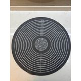 MAKKAM HOME | Silikon Pişirme Pasta Mat Seti, Ölçülerle Hamur Açma Seti Silikon Yapışmaz Mat, Pasta, Kabuk, Kurabiye, Ekmek, Hamur İşleri, Makarna için Mutfak Tezgah Matı Yuvarlak, Ölçülü (Siyah)