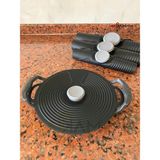Makkam Home Silikon Tencere Kapağı, Tava Kapağı, Isı Koruyucu, Vakumlu Kapak, Muhafaza Kapağı (, 28CM) - Çok Renkli