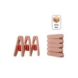 Makker Home 16'lı Premium Plastik Yaysız Mandal, Kırılmaz Mandal, Çamaşır Mandalı, Yaysız Mandal, Poşet Klipsi