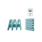 Makker Home 24'lü Premium Plastik Yaysız Mandal, Kırılmaz Mandal, Çamaşır Mandalı, Yaysız Mandal, Poşet Klipsi