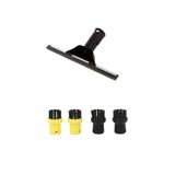 Makodesign Karcher Uyumlu SC 1, SC 2,SC 3, SC 4 Buharlı Süpürge Temizleyici Cam Silme Aparatı & Yuvarlak Fırça Seti