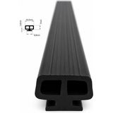 MAKPLASTİK FİTİL PROFİL 19 No Otomatik Panjur Kepenk Alt Fitili 12 Metre Siyah