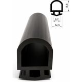 MAKPLASTİK FİTİL PROFİL No 74 Otomatik Kepenk Alüminyum Alt Fitil 6 Metre Siyah
