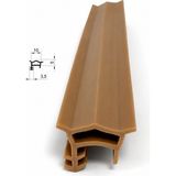 MAKPLASTİK FİTİL PROFİL P 185 Emlak Konut Kapı Kasa Fitili Saf Kauçuk 12 Metre Kahverengi