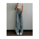 MAKRAS EXCLUSIVE Stradus Kadın Mavi Kar Yıkama Süper Yüksek Bel Wide Leg Comfort Likralı Palazzo Jeans Pantolon
