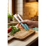 MAKRİ HOME 2'li Ultra Keskin Tırtıklı Bıçak Seti, Yeşil 22 Cm %100 Garantili Paslanmaz Çelik
